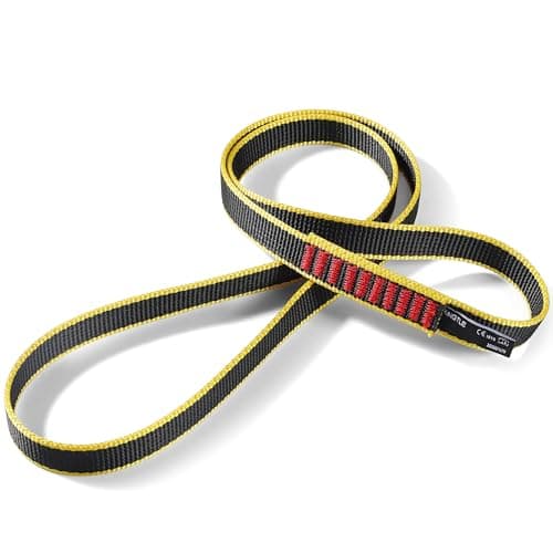 20mm Nylon Climbing Sling, 22KN CE1019 EN566 Certified Outdoor Climbing Webbing for Climbing, Rappelling, Mountaineering & Emergency Anchoring