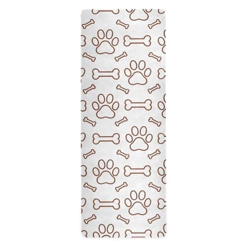 Bones Dog Paw Print Yoga Mat Non Slip Thick Kids Eco Friendly Rubber Workout Foldable Yoga Mat Women Exercise