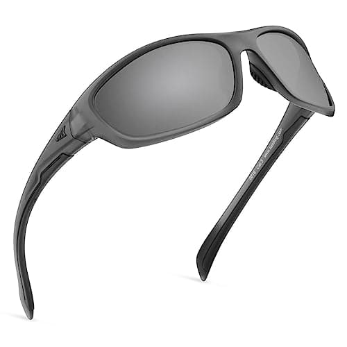 KastKing Hiwassee Polarized Sport Sunglasses for Men and Women, Wrap Sunglasses for Fishing Cycling and Running,UV Protection