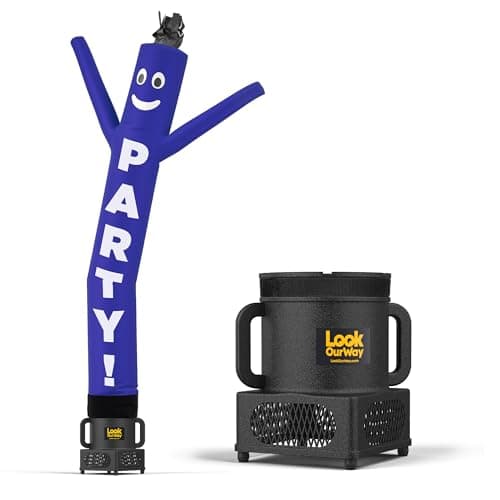 LookOurWay Air Dancers Wacky Waving Inflatable Tube Guy - 7ft Tall Inflatable Advertising Waving Dancing Man with Sky Dancer Blower - Party