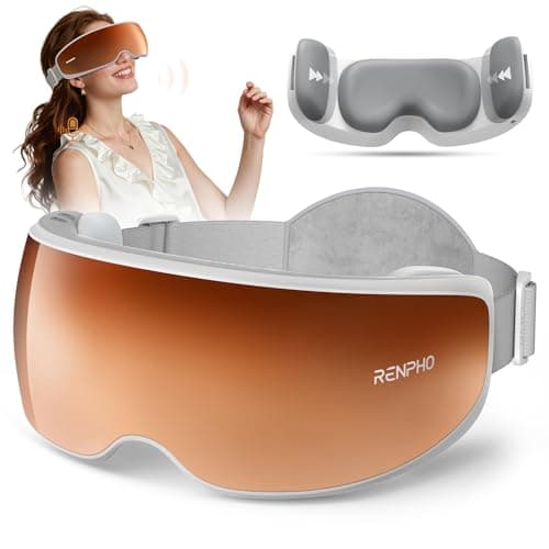 RENPHO Temple Massager Eye Massager for Migraines, Birthday Gifts for Women Men Mom Her, FSA Eligible HSA Voice Control Smart, Head Circumferences 21.7in to 27.5in Eyeris Calina