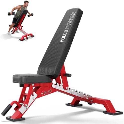 YOLEO Commercial Adjustable Weight Bench, ASTM Certified 2315LB, 8-Gauge Steel Workout Bench, Incline Decline Flat for Gyms