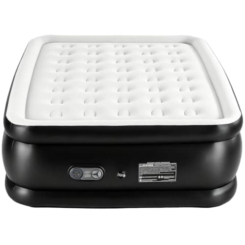 Sweetcrispy Weight Capacity 660 lbs Air Bed, Double Height, Non-Slip Bottom Design, Queen Air Mattress - 18" Inflatable Blow Up Airbed with Built-in High Capacity Pump for Home or Camping