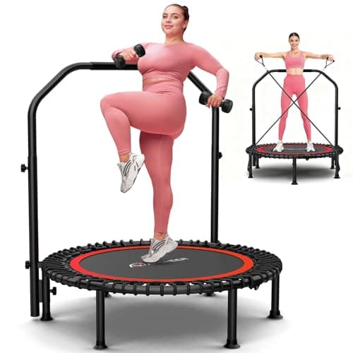 ANCHEER 48" Indoor Trampoline Deep Red Max Load 550lbs