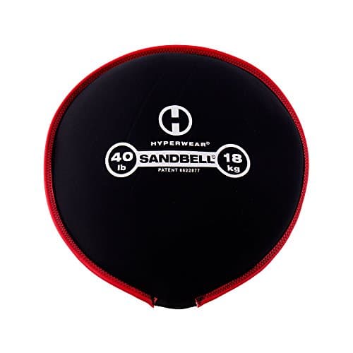 Hyperwear SandBell Sandbag for Working Out - Pre-Filled with Clean USA Sand, Soft Neoprene Sand Weight & Kettlebell Alternative for Strength Training, Yoga, HIIT & Slams - No-Leak, Floor-Safe - 40 lb