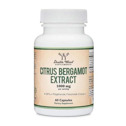 Citrus Bergamot Supplement - NSF Certified - Supports Healthy Cholesterol & Triglyceride Levels - 1000mg, 60 Capsules (Bergamonte Standardization) by Double Wood