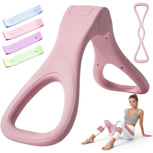 Brobantle Home Pilates Essential Kit for Women, Pilates Equipment Set with Pelvic Floor Trainer, Resistance Bands for Beginners Home Workouts Pink