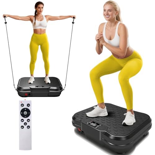 NXSCI Vibration Plate Exercise Machine,Home Fitness Vibrating Plate for Lymphatic Drainage,Vibration Plate 400 Lbs Capacity Full Body Workout for Weight Loss,Bluetooth Workout Equipment for Women Men