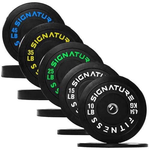 Fitvids 2" Olympic Bumper Weight Plates 260 LB Set, Colored
