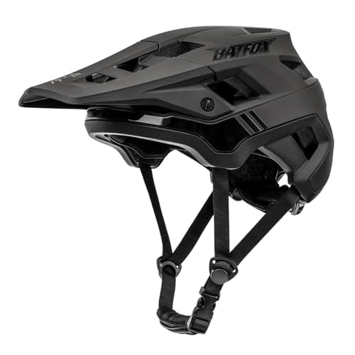 BATFOX Bike Helmet,Mountain Bike Helmet Helmets for Men Women Adults Youth(Black, M(54-57CM))