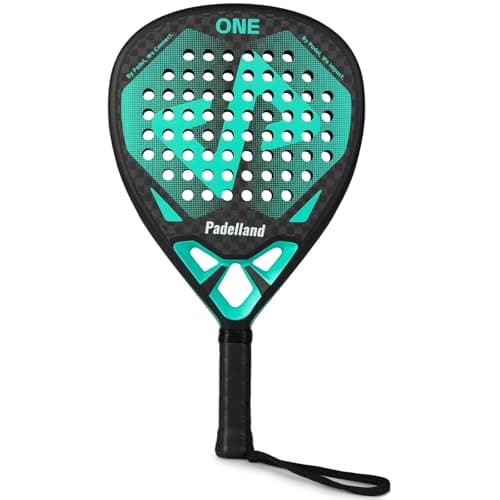 PADELLAND Padel Racket - Carbon Fiber Surface, Beginner & Intermediate-Friendly, Lightweight 0.8lb, Diamond Shape Control