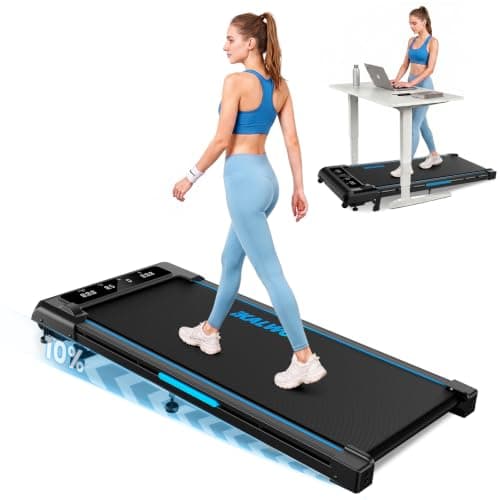 Walking Pad Treadmill with 10% Incline,Walking Pad Under Desk Up to 6.2MPH,4-in-1 Treadmills for Home with Full Screen LED Display,2.75HP Brushless Drive, 12 HIIT Programs,350 LBS Weight Capacity