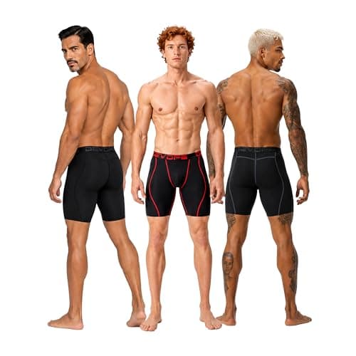 DEVOPS 3 Pack Men's Compression Shorts