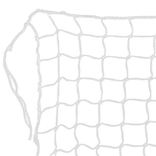Aoneky 10x30ft White Nylon Knotless Backstop Net, 2 Inch Square Mesh for Baseball Softball Practice, Soccer Barrier Net with Reinforced Rope Border