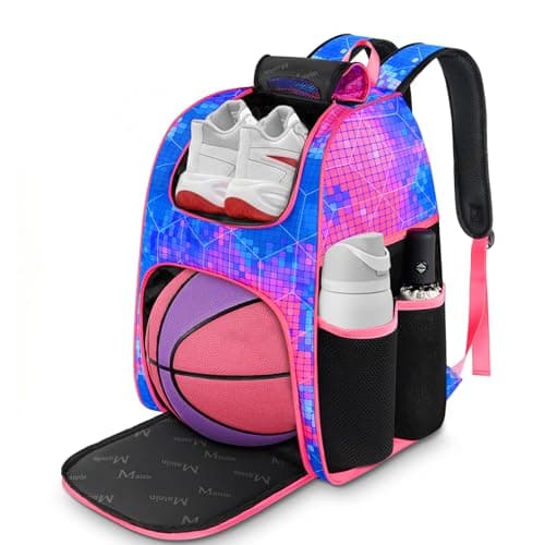 MATEIN Basketball Bag, Sturdy Soccer Bag with Ball Holder, Shoe Compartment