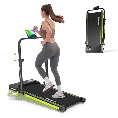 HADMAX Walking Pad Treadmill with 10% Incline,3.0HP Foldable Treadmill for Home with Handle Bar,Under Desk Walking Machine,300lbs Capacity,Compact Quiet for Apartment Home Office