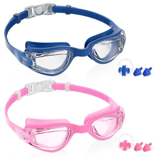 Aegend Swim Goggles for Kids Youth 3-14 Anti-Fog Anti-UV Comfort Fit Goggles for Swimming