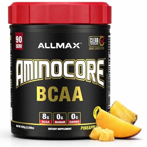 ALLMAX AMINOCORE BCAA Powder, Pineapple Mango, 90 Servings, 1035 g