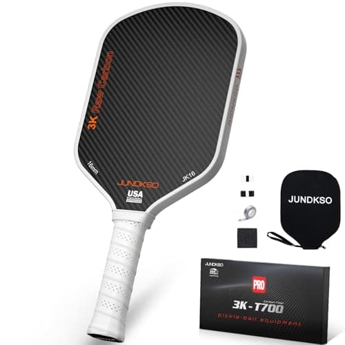 JUNDKSO Carbon Fiber Pickleball Paddles USAPA Approved Raw Carbon Frosted