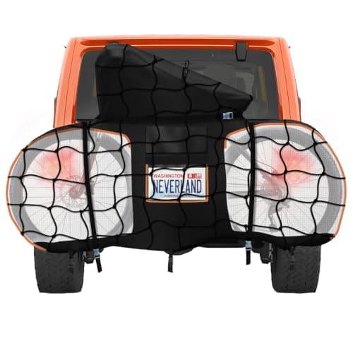 NEVERLAND Bike Cover for Transport 2 Bike - 600D Heavy Duty Bike Rack Cover for 2 Bikes, Bicycle Cover Outdoor Waterproof on Rear Bike Rack with Straps & Storage Bag