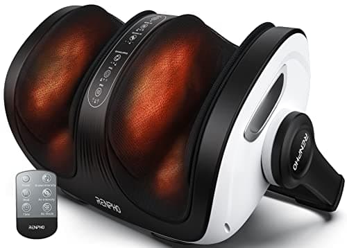 RENPHO 4-in-1 Shiatsu Foot Massager with Heat, Deep Kneading Massage for Plantar Fasciitis Relief, Foot and Calf Massager, FSA Eligible Items Only List, Birthday Day Gifts for Women Wife Men, Size 14