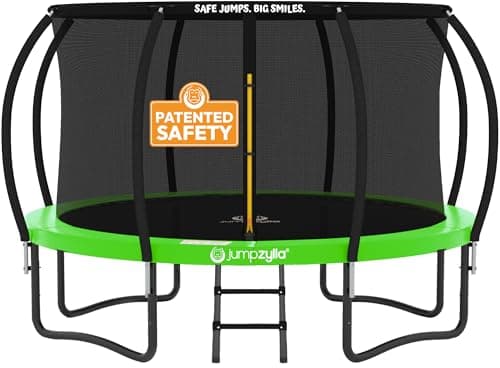 Jumpzylla Outdoor Trampoline with Net for Kids 8FT 10FT 12FT 14FT 15FT 16FT