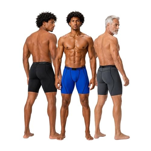 DEVOPS 3 Pack Men's Compression Shorts