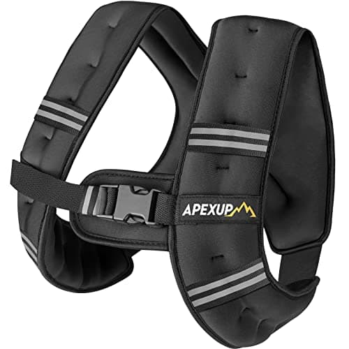 APEXUP 10lbs Weighted Vest Men Women, Weight Vest for Women Workout Equipment for Strength Training Running (Black)