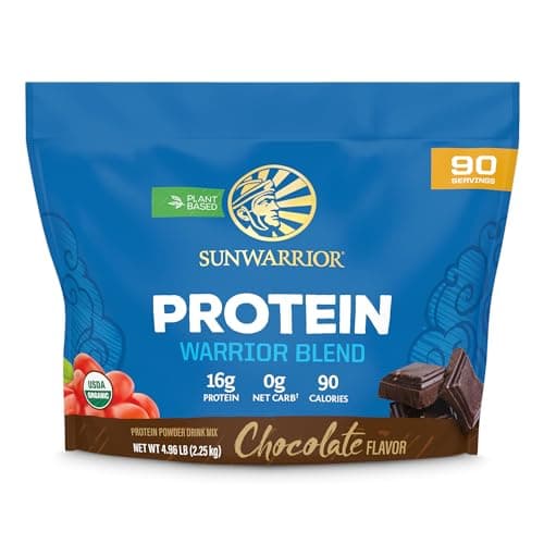 Organic Plant Based Protein Powder | Vegan Organic Protein Powder Chocolate Flavored with BCAA Amino Acids & Hemp Seed Pea Blend | Non-GMO Soy Dairy Filler & Gluten Free (Chocolate, 90 Servings)