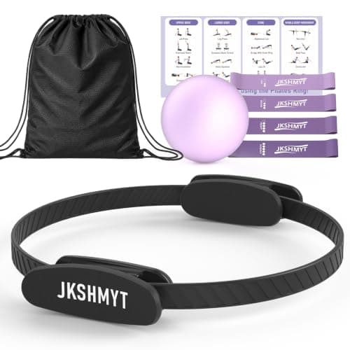 Pilates Ring Kit for Women, Pilates Equipment – 14.5" Home Magic Circle Workout with Pilates Ball, Resistance Bands, Better me Pilates Essentials Starter Set for Beginners Toning Shape Full Body