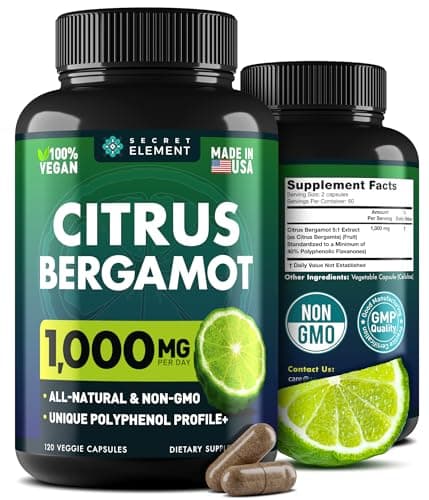 Citrus Bergamot Extract 1000mg for Women and Men – Polyphenol-Rich Bergamot Capsules for Daily Wellness, Antioxidant Support & Healthy Lifestyle, Non-GMO, Gluten Free, 120 Vegan Bergamot Capsules