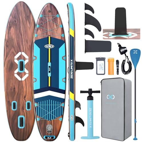 ZLX 11'6"x35" Inflatable Paddle Board for Adults, Extra Wide Stable SUP
