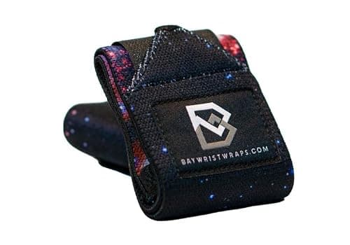 Bay Wrist Wraps Weightlifting Workout Wrist Brace - Adjustable, One Size Fits All - Comfort Wrist Wraps for Weightlifting with Thumb Loop, Lifting Wrist Straps in Galaxy - 18-inch Wrist Wrap