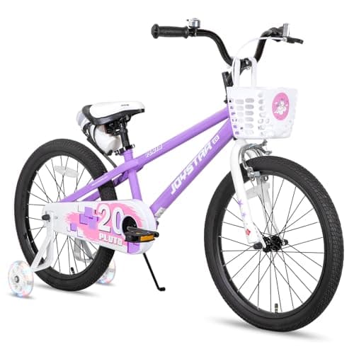 JOYSTAR Pluto 20 Inch Kids Bike with Training Wheels for Ages 7-10 Year Old Boys Girls Junior Children BMX Bicycle Pink