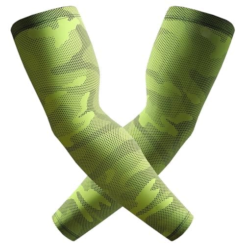 Hidizat Arm Sleeves for Men Compression Cooling Sleeve for Football baseball Volleyball UV Sun Protection Arm Cover (camouflage green, M)