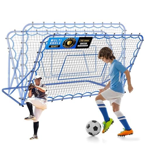 6x4FT Soccer Baseball Rebounder Net, Volleyball Softball Rebound Pitch Back