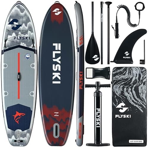 11'x34 Ultra Wide Paddleboards, Inflatable SUP&420lb Capacity for All Skill, Stand-up Paddle Board for Adults, Yoga/Fishing/Family, EVA Deck, US Fin, High-Pressure Pump, 100L Bag, Safety Leash