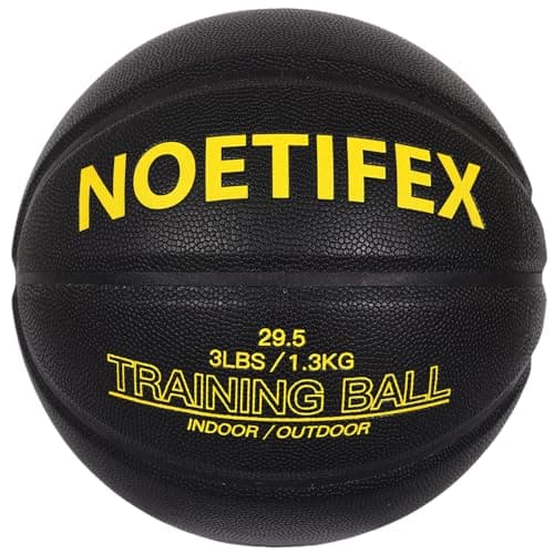 Noetifex Weighted Heavy Basketball 3LBS/2.2LBS 29.5"/28.6" Training Equipment for Indoor & Outdoor – Improve Dribbling, Passing, Handling & Rebounding Skills Weighted Training Basketball (Deflated)