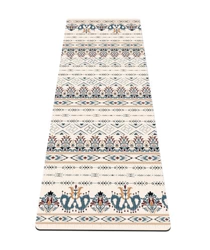 nuveti Yoga Mat Print Extra Thick TPE Non Slip Fitness Exercise Mat with Carrying Bag,72"x24" Extra Thick 6MM Exercise & Workout Mat for Yoga, Pilates Fitness and Floor Exercises