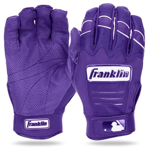 Franklin Sports MLB Baseball Batting Gloves - CFX Pro Adult + Youth - Baseball + Softball Purple, Adult X-Large