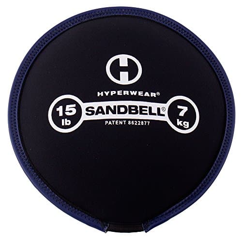 Hyperwear SandBell Sandbag for Working Out - Pre-Filled with Clean USA Sand, Soft Neoprene Sand Weight & Kettlebell Alternative for Strength Training, Yoga, HIIT & Slams - No-Leak, Floor-Safe - 15 lb