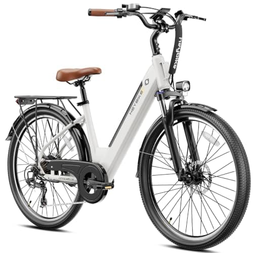 Heybike Cityscape 2.0 Electric Bike for Adults, 48V 468Wh Removable Battery, Up to 50 Miles Range, 26" Commuter E-Bike with 7-Speed Gear, Front Suspension, UL 2849 Certified