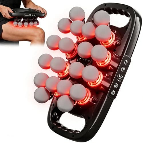 LEERCON Massage Gun Deep Tissue, Body Massage for Back Neck Shoulder Legs Pain Relief with 9 Modes & 30 Intensities - Percussion Muscle Massager Gun, Gift for Athletes Men Women