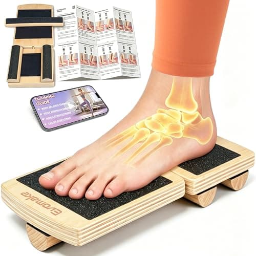 Evomake Ankle Balance Board - Foot Strengthener for Plantar Fasciitis, Foot Arch Stretcher, Sprained Ankle Recovery, Stability Exercises & Posture-Correction | Single-Leg | Non-Slip | AKS-2506H