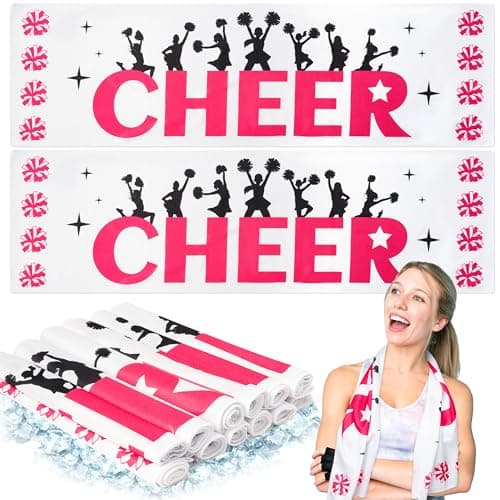 R HORSE 12Pcs Cheerleader Cooling Towels - 40"x12" Breathable Chilly Microfiber Ice Towels for Neck and Head, Sport Cheer Gifts Bulk for Cheer Sport Team Training Basketball Football Baseball Events