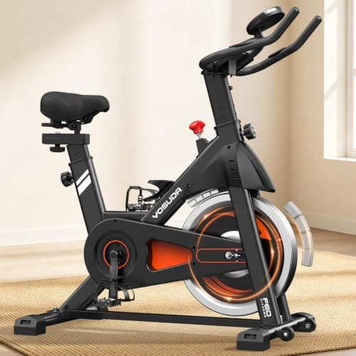 YOSUDA Magnetic Stationary Exercise Bike for Home, Indoor Cycling Bike with Exclusive App & Fitness Courses, 300 LB Weight Capacity, Quiet Magnetic Resistance, Tablet Holder, Workout Bike for Weight Loss & Cardio Training