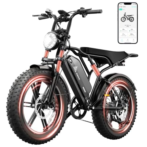 TST Electric Bike for Adults 1500W Peak 20" Fat Tire All-Terrain E-Bike 60 Miles Electric Dirt Bike - 48V 15AH Battery Powered Electric Bicycle