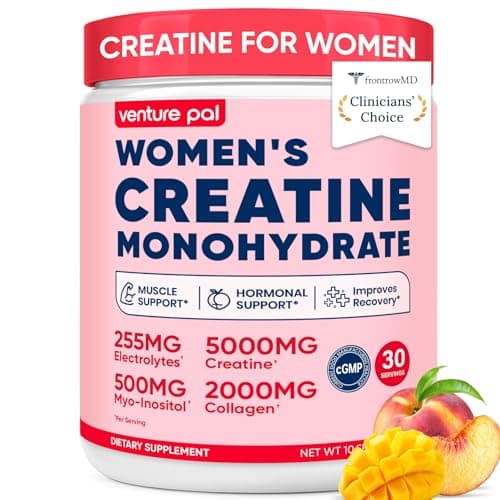 18 IN 1 Creatine for Women, Creatine Monohydrate Blend Powder with Collagen, Myo & D-Chiro Inositol, Electrolytes & 6 Vitamins for Muscle Growth, Recovery & Hormonal Balance – 10.58 Oz,Sugar Free