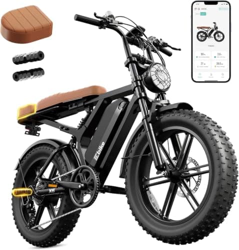 TST Electric Bike for Adults, 1500W Peak Motor 60 Miles Fat Tire Ebike with 48V 15/30Ah Removable Battery 20" Fat Tire E Bike, Full Suspension and 7-Speed,Off-Road Electric Bicycle for City Commuting