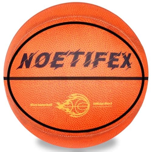 Noetifex Silent Basketball Size 3 Dribbling Indoor High-Density Soft Foam with Cloth Cover Easy Grip Highly Elastic Silent Quiet Basketball Gifts